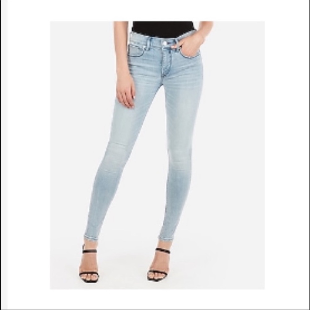 Express mid rise denim perfect leggings Size OR